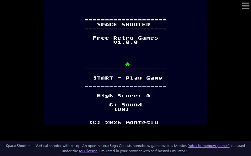 Space Shooter Genesis — play free on WASM Arcade